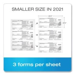 TOPS Five-Part 1099-NEC Tax Forms, Fiscal Year: 2022, Five-Part Carbonless, 8.5 X 3.5, 3 Forms/Sheet, 50 Forms Total -Office Supplies Shop 76b82562b22e8081ea0e8b47e95356faf5