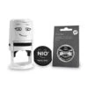 NIO Stamp With Voucher And Fancy Gray Ink Pad, Self-Inking, 1.56" Diameter