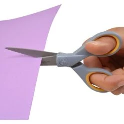 Westcott Titanium Bonded Scissors, 5" And 7" Long, 2.25" And 3.5" Cut Lengths, Gray/Yellow Straight Handles, 2/Pack 16 Westcott Titanium Bonded Scissors, 5" And 7" Long, 2.25" And 3.5" Cut Lengths, Gray/Yellow Straight Handles, 2/Pack -Office Supplies Shop 79476cccee12b3e5e308448c0f112533fb