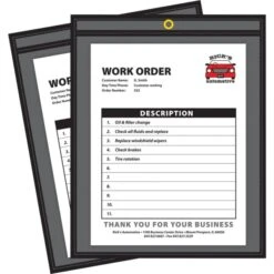 C-Line Shop Ticket Holders, Stitched, One Side Clear, 75 Sheets, 9 X 12, 25/Box -Office Supplies Shop 796531ce72d8146ce79425e6c59489c306