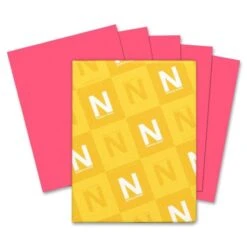 Astrobrights Color Cardstock, Smooth, 65lb, 8 1/2 X 11, Plasma Pink, 250 Sheets