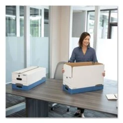 Bankers Box STOR/FILE Medium-Duty Strength Storage Boxes, Legal Files, 15.25" X 19.75" X 10.75", White/Blue, 4/Carton 13 Bankers Box STOR/FILE Medium-Duty Strength Storage Boxes, Legal Files, 15.25" X 19.75" X 10.75", White/Blue, 4/Carton -Office Supplies Shop 7ac76091a5e5890b8e9a60b6ecd9b15de4