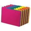 Pendaflex Poly Top Tab File Guides, 1/5-Cut Top Tab, A To Z, 8.5 X 11, Assorted Colors, 25/Set