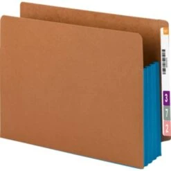 Smead Redrope Drop-Front End Tab File Pockets, Fully Lined 6.5" High Gussets, 3.5" Expansion, Letter Size, Redrope/Blue, 10/Box -Office Supplies Shop 7af573172801e484c239f6e65053f1827b