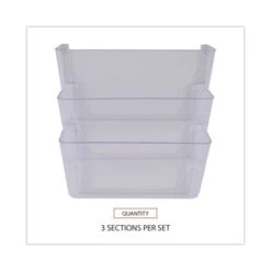 Universal Wall Files, 3 Sections, Letter Size, 13" X 4" X 14", Clear, 3/Set -Office Supplies Shop 7b519e97c785b35965f03cce40178c84b8