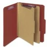 Smead Pressboard Classification Folders, Six SafeSHIELD Fasteners, 2/5-Cut Tabs, 2 Dividers, Letter Size, Red, 10/Box -Office Supplies Shop 7d7589776172a8bb875536904a78a2cfe7
