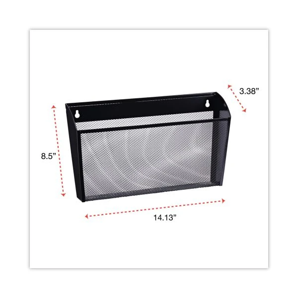 Universal Mesh Three-Pack Wall Files, 3 Sections, Letter Size, 14.13" X 3.38" X 8.5", Black 7 Universal Mesh Three-Pack Wall Files, 3 Sections, Letter Size, 14.13" X 3.38" X 8.5", Black - Image 5