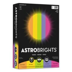Astrobrights Color Paper, 24 Lb, 8 1/2 X 11, "Happy" Assortment, 500 Sheets/Ream