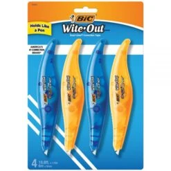 BIC Wite-Out Exact Liner Correction Tape, 1/5" Line Coverage, 236", Pack Of 4