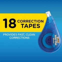 BIC Wite-Out EZ Correct Correction Tape Value Pack, Non-Refillable, Blue/Orange Applicators, 0.17" X 472", 18/Pack -Office Supplies Shop 7f3afac3043175667c9c97f20e1505bd76