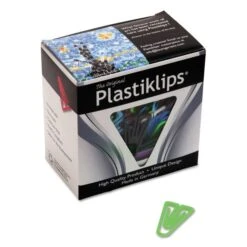 Baumgartens Plastiklips Paper Clips, Medium, Smooth, Assorted Colors, 500/Box