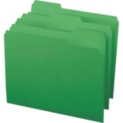 Smead Colored File Folders, 1/3-Cut Tabs: Assorted, Letter Size, 0.75" Expansion, Green, 100/Box -Office Supplies Shop 81861e29bf491b493b9cb24052a074c273