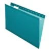 Pendaflex Colored Reinforced Hanging Folders, Legal Size, 1/5-Cut Tabs, Teal, 25/Box -Office Supplies Shop 82bbc72bf04bf0a0e3a6bd5afc4a404a06