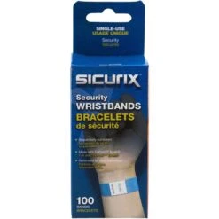 SICURIX Security Wristbands, Sequentially Numbered, 10" X 0.75", Blue, 100/Pack -Office Supplies Shop 83e50792f0b11225e5c9d46c1b27054655