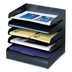 Safco Slanted Shelves Steel Desk Tray Sorter 6 Safco Slanted Shelves Steel Desk Tray Sorter -Office Supplies Shop 848b5f1f8cf22832056dba8a841dafb9e4