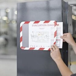 Tarifold, Inc. High Visibility Safety Frame Display Pocket-Magnet Back, 10 1/4 X 14 1/2, Red/WH -Office Supplies Shop 84afb0e92c6b5e25088f486984cce0e5ee