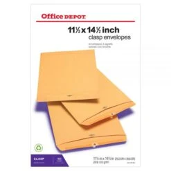 Manila Envelopes, 11-1/2" X 14-1/2", Clasp Closure, Brown Kraft, Box Of 100 -Office Supplies Shop 84e527d290da2244f68f5badf5a1c84597