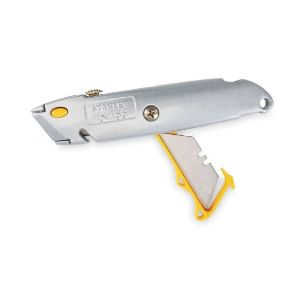 Stanley Quick-Change Utility Knife With Retractable Blade And Twine Cutter, 6" Metal Handle, Gray, 6/Box 4 Stanley Quick-Change Utility Knife With Retractable Blade And Twine Cutter, 6" Metal Handle, Gray, 6/Box - Image 2