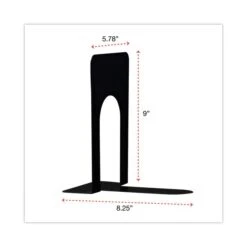 Universal Economy Bookends, Nonskid, 5.88 X 8.25 X 9, Heavy Gauge Steel, Black, 1 Pair -Office Supplies Shop 85b6df65ea84d1af70791b49106d5813ff