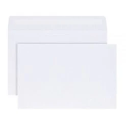 Greeting Card Envelopes, A9, 5-3/4" X 8-3/4", Gummed Seal, White, Box Of 100