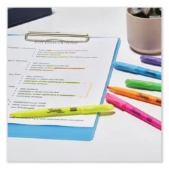 Sharpie Pocket Style Highlighters, Assorted Ink Colors, Chisel Tip, Assorted Barrel Colors, 24/Pack -Office Supplies Shop 871385347382e583f736fb64f5c89eb60b