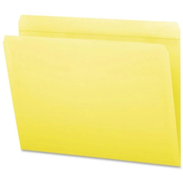 Smead Reinforced Top Tab Colored File Folders, Straight Tabs, Letter Size, 0.75" Expansion, Yellow, 100/Box 7 Smead Reinforced Top Tab Colored File Folders, Straight Tabs, Letter Size, 0.75" Expansion, Yellow, 100/Box - Image 5