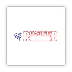 ACCUSTAMP2 Pre-Inked Shutter Stamp, Red/Blue, POSTED, 1.63 X 0.5 -Office Supplies Shop 894bf6cc3ce73992630efdc45a5d33116c