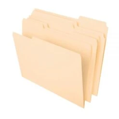 Heavyweight Manila File Folders, 1/3 Cut, Letter Size (8-1/2" X 11"), Manila, Box Of 50 Folders