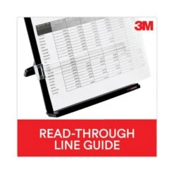 3M Fold-Flat Freestanding Desktop Copyholder, 150 Sheet Capacity, Plastic, Black/Silver Clip -Office Supplies Shop 8a50ae19d2218de313625aa5837ed74bec