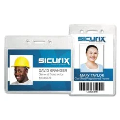 SICURIX Sicurix Proximity Badge Holder, Horizontal, 3 3/4" X 2 3/8", Clear, 50/Pack -Office Supplies Shop 8aab3d0bafa702df2ad3ab919220411d93