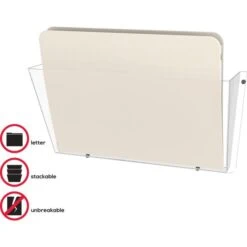 Deflecto Unbreakable DocuPocket Wall File, Letter Size, 14.5" X 3" X 6.5", Clear -Office Supplies Shop 8bb60b4eba9c3dc9b5a235c835e0757fe8