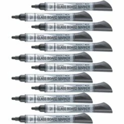 Quartet Premium Glass Board Dry Erase Marker, Broad Bullet Tip, Black, Dozen -Office Supplies Shop 8c6db2ffc5448f372166fbbbaaccd5e21a