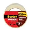 Scotch 3750 Commercial Grade Packaging Tape With Dispenser, 3" Core, 1.88" X 54.6 Yds, Clear, 48/Pack