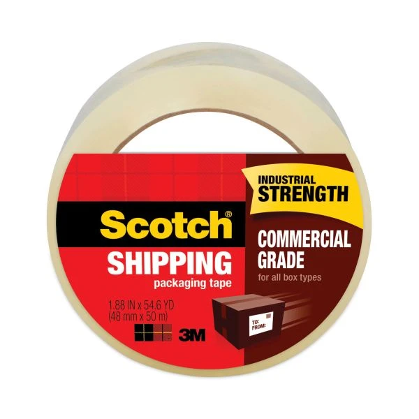 Scotch 3750 Commercial Grade Packaging Tape With Dispenser, 3" Core, 1.88" X 54.6 Yds, Clear, 48/Pack 3 Scotch 3750 Commercial Grade Packaging Tape With Dispenser, 3" Core, 1.88" X 54.6 Yds, Clear, 48/Pack