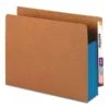 Smead Redrope Drop-Front End Tab File Pockets, Fully Lined 6.5" High Gussets, 3.5" Expansion, Letter Size, Redrope/Blue, 10/Box