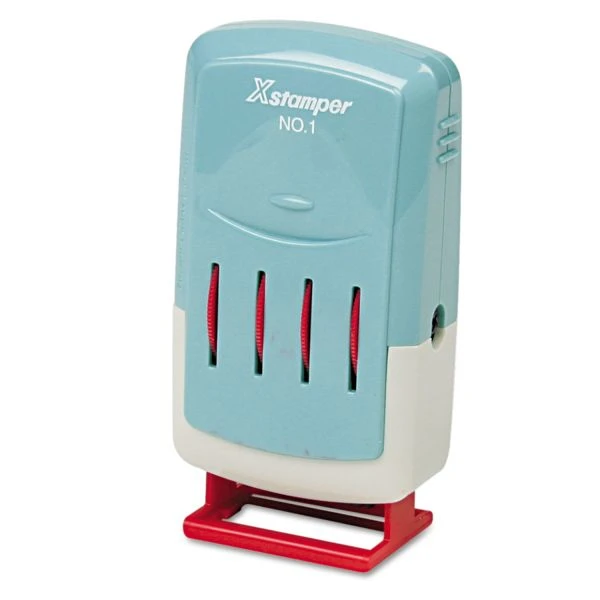 Xstamper ECO-GREEN VersaDater Line Dater, Message Dater, 1 X 0.16, Pre-Inked, Red 3 Xstamper ECO-GREEN VersaDater Line Dater, Message Dater, 1 X 0.16, Pre-Inked, Red