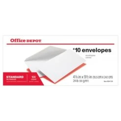 Envelopes, 4-1/8" X 9-1/2", Gummed Seal, White, Box Of 100 -Office Supplies Shop 8fff4dd5bc20f817f327af3f7d724e2c2e