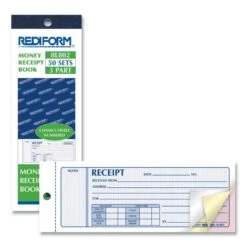 Rediform Receipt Book, Three-Part Carbonless, 7 X 2.75, 4 Forms/Sheet, 50 Forms Total -Office Supplies Shop 90844af900e6bd26f4a15b7769dbe62903