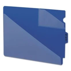 Ultra Smead End Tab Poly Out Guides, Two-Pocket Style, 1/3-Cut End Tab, Out, 8.5 X 11, Blue, 50/Box