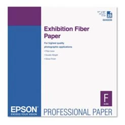 Epson® Epson Exhibition Fiber Paper, 13 Mil, 17 X 22, White, 25/Pack