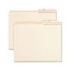 Smead Reinforced Guide Height File Folders, 2/5-Cut Printed Tabs: Right Position, Letter Size, 0.75" Expansion, Manila, 100/Box