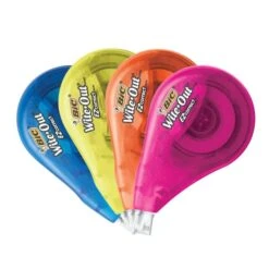 BIC Wite-Out EZ Correct Correction Tape, Non-Refillable, 1/6" X 472", Assorted Color Dispenser, 10/Box -Office Supplies Shop 932220a78b447c91ac78f620e0d04cdbf5