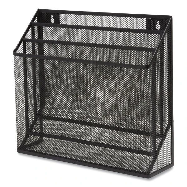 TRU RED Wire Mesh Incline Sorter, Enclosed Design, 3 Sections, Letter-Size, 13.78 X 16.61 X 12.4, Matte Black 6 TRU RED Wire Mesh Incline Sorter, Enclosed Design, 3 Sections, Letter-Size, 13.78 X 16.61 X 12.4, Matte Black - Image 4