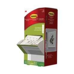 Command Picture Hanging Strips, Cabinet Pack, Removable, 0.75" X 2.75", White, 2/Set, 50 Sets/Carton
