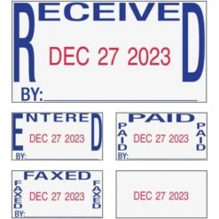 Trodat® Trodat Professional 5-in-1 Date Stamp, Self-Inking, 1 X 1.63, Blue/Red -Office Supplies Shop 9425af5f2036d28fe70e897b3376dde207