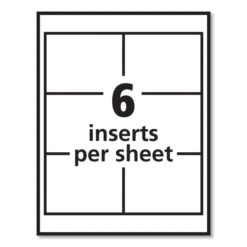 Avery Necklace-Style Badge Holder W/Laser/Inkjet Insert, Top Load, 4 X 3, WE, 100/Box -Office Supplies Shop 942c00430799f035fca5d4348630e17eba