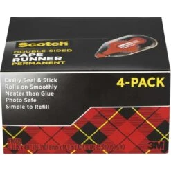 Scotch Tape Runner, 0.31" X 49 Ft, Dries Clear, 4/Pack -Office Supplies Shop 953da545fa759e59efbab0dca21082f154