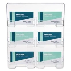 Deflecto 6-Pocket Business Card Holder, Holds 480 Cards, 8.5 X 1.63 X 9.75, Plastic, Clear -Office Supplies Shop 9879263f7cb29d7e6b1759579025a9424c
