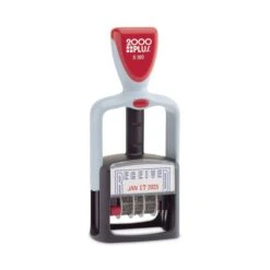 COSCO 2000PLUS Model S 360 Two-Color Message Dater, 1.75 X 1, "Received", Self-Inking, Blue/Red