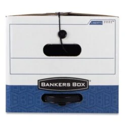 Bankers Box LIBERTY Plus Heavy-Duty Strength Storage Boxes, Letter Files, 12.25" X 24.13" X 10.75", White/Blue, 12/Carton -Office Supplies Shop 9935017e73c8d4b8e0357a1481e06fa9c0